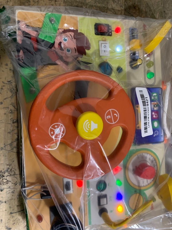 Photo 1 of Grarain Toddler Toys Montessori Busy Board for 1+ Year Old Boys & Girls Steering Wheel Driving Simulation Toy Travel Activities for Toddlers 1 2 3 4+ Year Old Sensory Toys