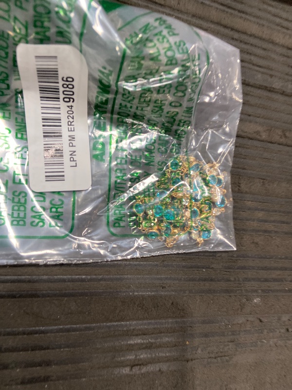 Photo 1 of Cusmyre 2Pcs Long Crystal Chest Chain Jewelry,Layered Rhinestone Long Tassel Clavicle Chain Necklace for Women (Blue)