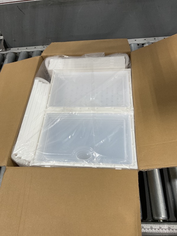 Photo 1 of Pinkpum XXL Shoe Storage Box Fit for Size 14, Clear Plastic Stackable Shoe Organizer for Closet 12 Pack, Shoe Containers Sneaker Storage Black