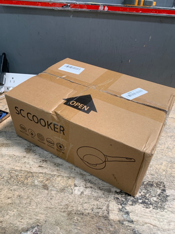 Photo 1 of 2 Quart Nonstick Sauce pan with Lid, Ceramic Sauce Pot for Cooking with Pour Spout, Small Cooking Pot with Handle for Stove, Induction, Gas, Non Toxic, PFOA Free (White, 1 PCS)