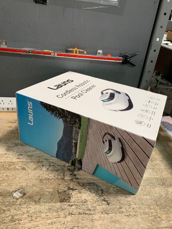 Photo 1 of (2025 Upgrade) Launs S1 Cordless Robotic Pool Cleaner, Dual Motors & Suction Ports Automatic Pool Vacuum Robot Lasts up to 90 Min, Self-Parking Ideal for Above Ground Pools (New)