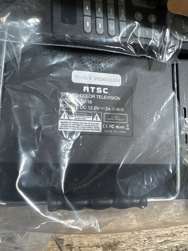 Photo 1 of *** FOR PARTS/FUNCTIONAL BUT SHOWS WHITE SCREEN ONLY*** Feihe 15.6 inch Portable Small TV - Kitchen TV with ATSC Tuner/HDMI/USB/AV, Rechargeable Battery Operated - Perfect for Camping and RV Trips