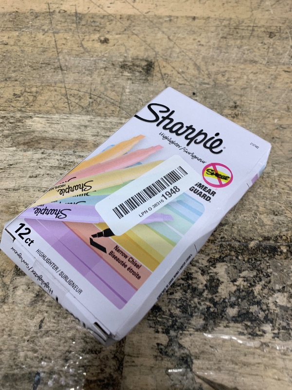 Photo 1 of Sharpie Pocket Highlighters, Mild Pastel Colors, Assorted, Chisel Tip, 12 Count - School, Home, and Office Use, Teacher Supplies