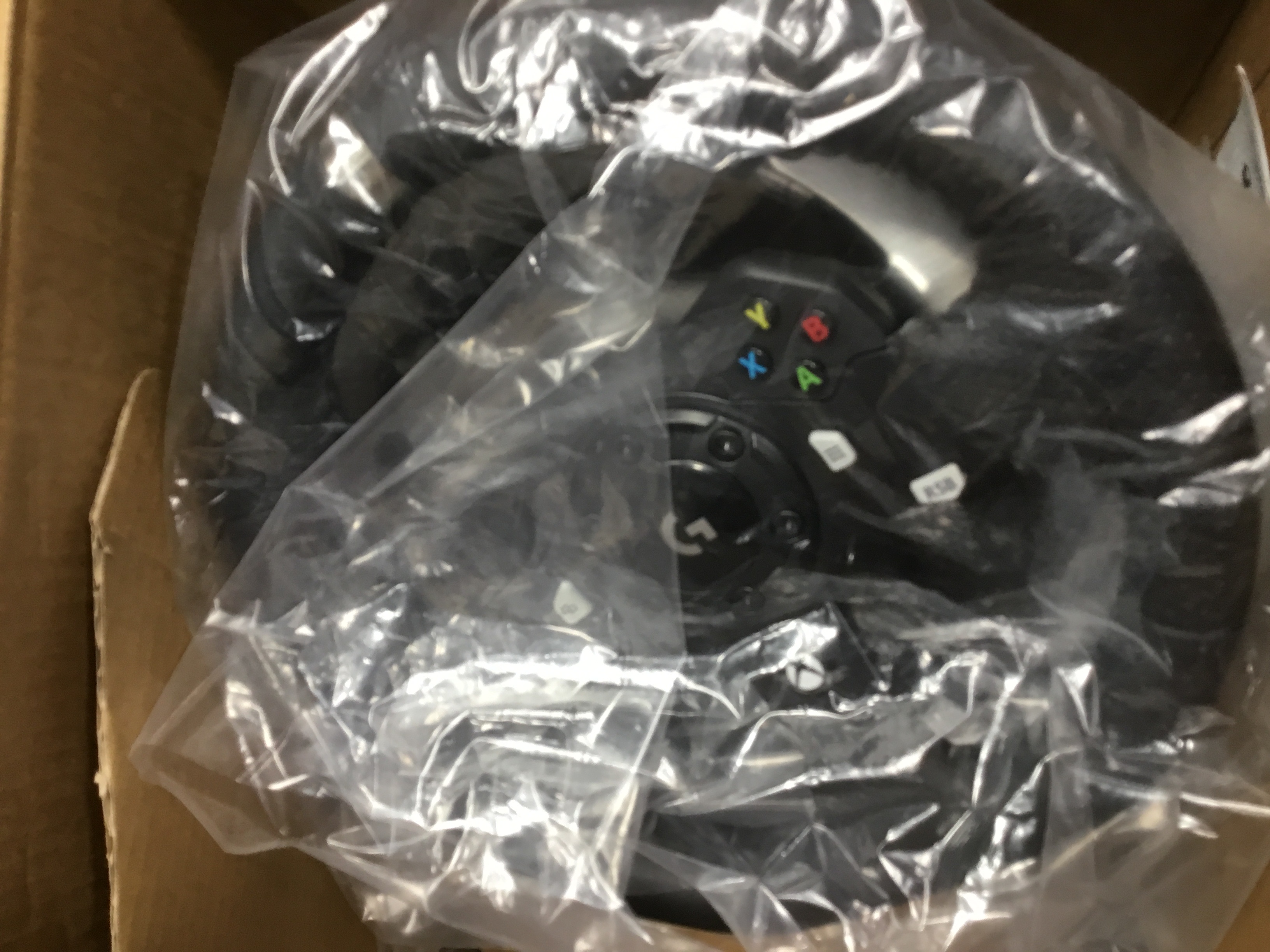 Photo 1 of (missing power cord) Logitech G920 Driving Force Racing Wheel and Floor Pedals, Real Force Feedback, Stainless Steel Paddle Shifters, Leather Steering Wheel Cover for Xbox Series X|S, Xbox One, PC, Mac - Black