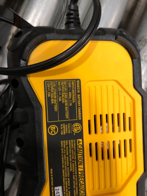Photo 1 of  DeWalt DXAEC10 Professional 10 Amp Battery Charger, Battery Maintainer, Battery Trickle Charger