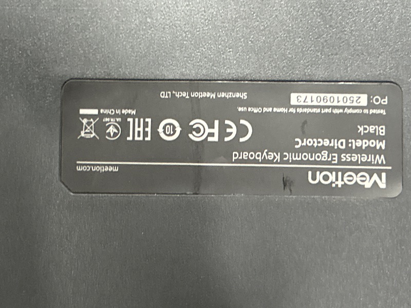 Photo 1 of MEETION Ergonomic Wireless Keyboard and Mouse, Ergo Keyboard with Vertical Mouse, Split Cushioned Wrist Palm Rest, Natural Typing, Rechargeable, Full Size, Windows/Mac/Computer/Laptop, Black DirectorC