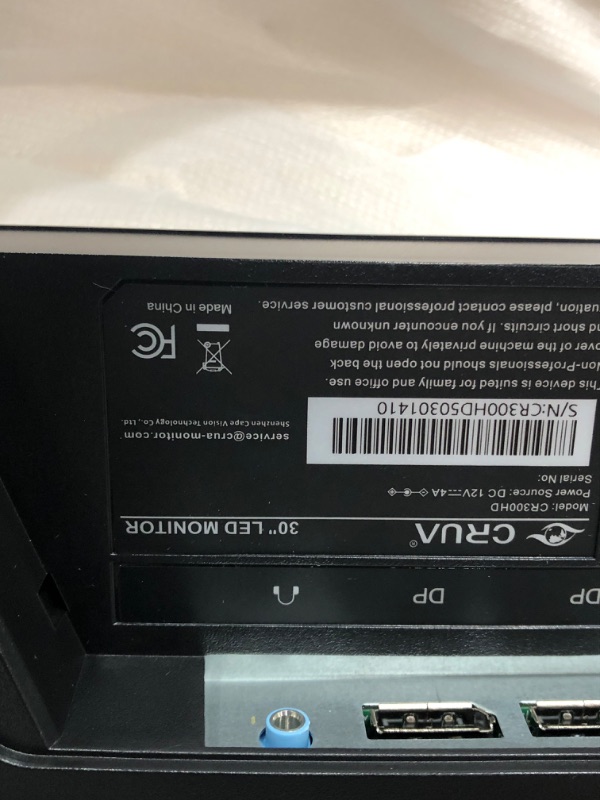 Photo 1 of ***(USED)***CRUA 30" Curved Gaming Monitor, 165Hz/200Hz Computer Monitor, WFHD(2560 * 1080P) 1500R VA Screen, 120% sRGB PC Monitors Support AMD FreeSync, Wall Mount Install(HDMI, DP)- Black
