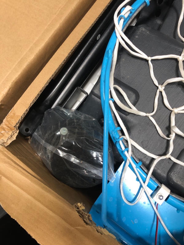 Photo 1 of *** PARTIAL SET - MISSING PARTS *** A11N SPORTS Pool Basketball Hoop with 16.5" LED Rim, Adjustable Height, PET Backboard, Sturdy Base, Ball & Pump Included – Water Basketball Game for Poolside Play