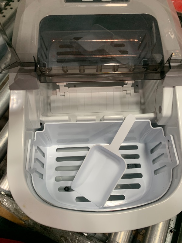 Photo 1 of (sold for parts) (used item) FRIGIDAIRE EFIC189-Silver Compact Ice Maker, 26 lb per Day, Silver