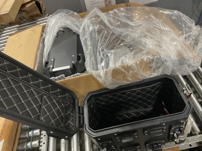 Photo 1 of ***************MISSING SUPPORT BRACKETS AND OTHER PARTS**********************
GSTP Pair Universal Motorcycle Side Case,36L Motorbike Hard Side Saddlebag Box Trunk Tour Storage Carrier with Support Racks Security Lock and Handle for Helmet Luggage Left and