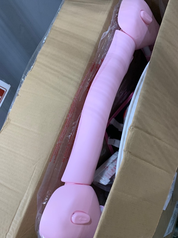 Photo 1 of Foldable Baby 5-in-1 Activity Walker - Rocker, Activity Center, Bouncer, Seat Walker, Push Walker - Adjustable Speed Rear Wheels and Height Toys Ages 6-18 Months… (Pink)