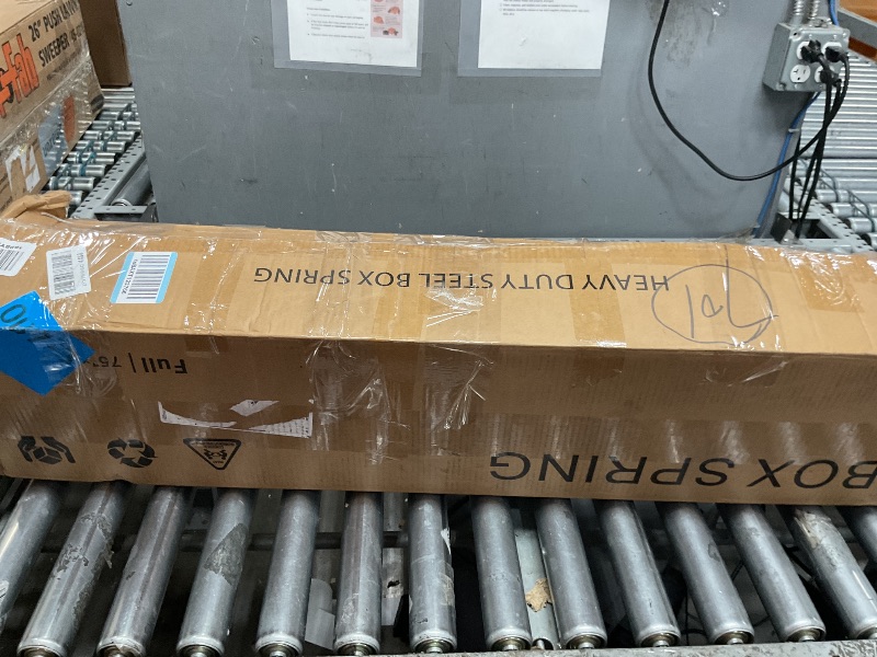Photo 1 of **UNKNOWN IF MISSING HARDWARE** Qingzhou 5 Inch Box Spring Full Size Bed, Heavy Duty 3000 LBS Metal Bed Base with Easy Clean Fabric Cover Easy Assembly Mattress Foundation
