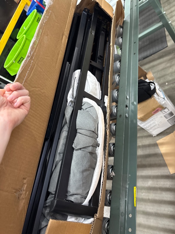 Photo 1 of **UNKNOWN IF MISSING HARDWARE** Qingzhou 5 Inch Box Spring Full Size Bed, Heavy Duty 3000 LBS Metal Bed Base with Easy Clean Fabric Cover Easy Assembly Mattress Foundation