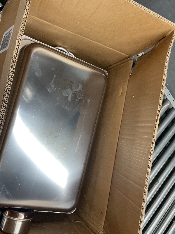 Photo 1 of (Missing sold for parts) Chafing Dishes for Buffet 4 Pack, 9QT [No Fingers Cut] Roll Edge Designed Chafing Dish Buffet Set [Mirror-Like Polished Finish] Food Warmers for Parties, Birthday, Holiday Parties, Church Events, etc