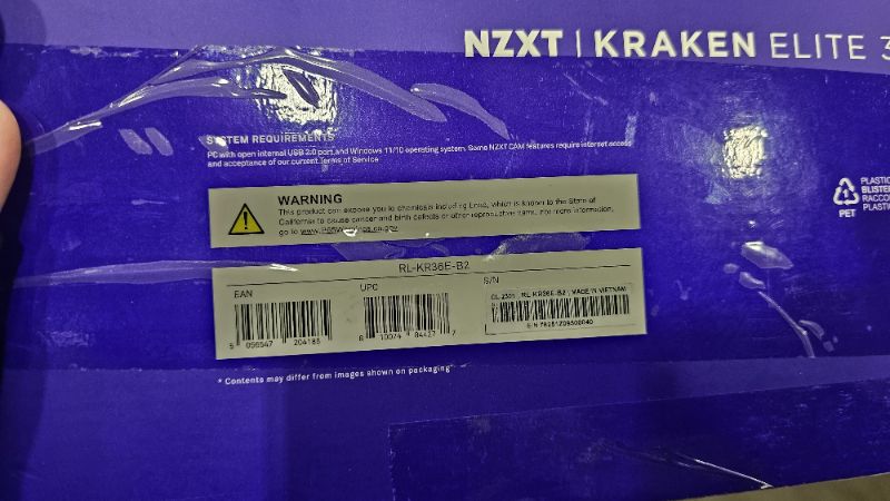 Photo 1 of ***PARTS ONLY***NZXT Kraken Elite 360 RGB 2024 - AIO CPU Liquid Cooler - 360mm Radiator - F360 RGB Core Fan - Customizable 2.72" IPS LCD - NZXT Turbine Pump - AMD® AM5, AM4 - Intel® LGA 1851/1700, 1200/115X - Black