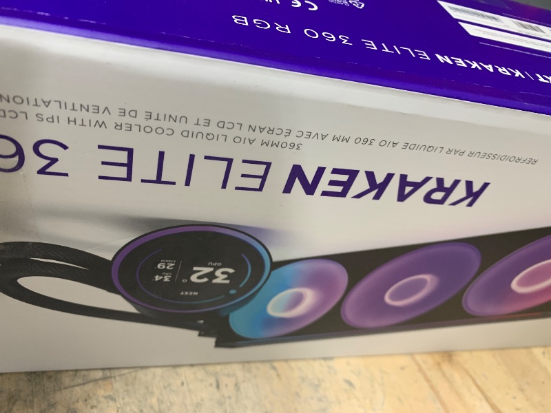 Photo 1 of ***PARTS ONLY***NZXT Kraken Elite 360 RGB 2024 - AIO CPU Liquid Cooler - 360mm Radiator - F360 RGB Core Fan - Customizable 2.72" IPS LCD - NZXT Turbine Pump - AMD® AM5, AM4 - Intel® LGA 1851/1700, 1200/115X - Black