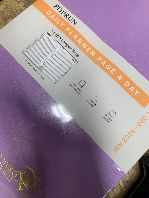 POPRUN 2026 Daily Planner One Page Per Day Even Weekends A4 Large Size ...