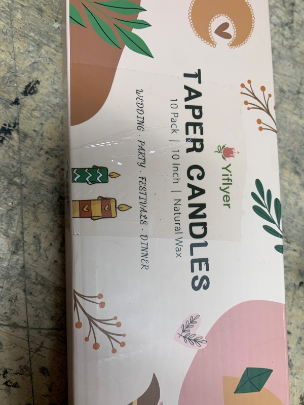 Photo 1 of 10 Inch Baby-Pink Taper Candles for Home Decoration, 10 Pack Unscented Candlesticks for Dinner Wedding Party, Smokeless and Dripless Candle Sticks