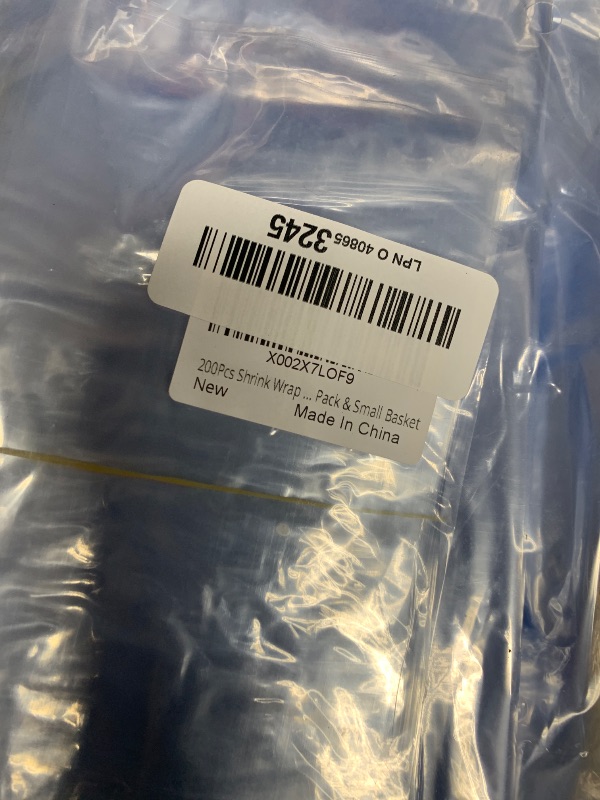 Photo 1 of 200Pcs Heat Shrink Wrap Bags – 3 Sizes 4x6" (120) 8x10" (50) 10x12" (30) Clear PVC Plastic – Compatible with Any Heat Gun or Hair Dryer at Medium Temperature – Great for Wrapping DIY Crafts and Gifts