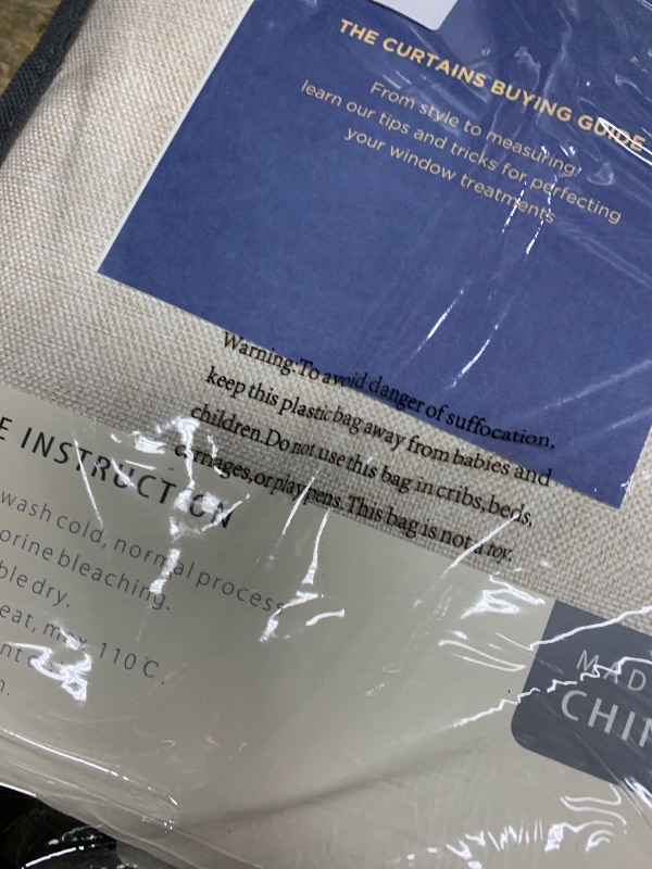 Photo 1 of 100% Blackout Shield Linen Blackout Curtains for Bedroom 96 Inches Long, Back Tab/Rod Pocket Living Room Drapes, Thermal Insulated Blackout Curtains 2 Panels Set, 50" W x 96" L,Cream