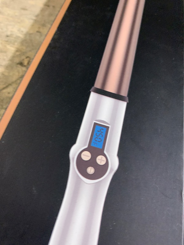 Photo 1 of 1 1/4 Inch Extra Long Barrel Curling Wand, Ceramic Tourmaline Curling Wand Professional Dual Voltage with Adjustable Temperature