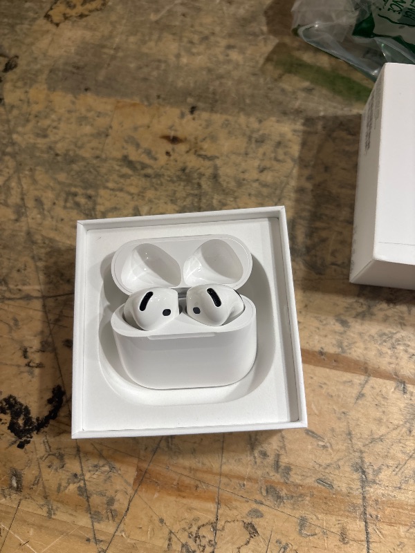 Photo 1 of *** account lock to last owner ***Apple AirPods 4 Wireless Earbuds, Bluetooth Headphones, with Active Noise Cancellation, Adaptive Audio, Transparency Mode, Personalized Spatial Audio, USB-C Charging Case, Wireless Charging, H2 Chip