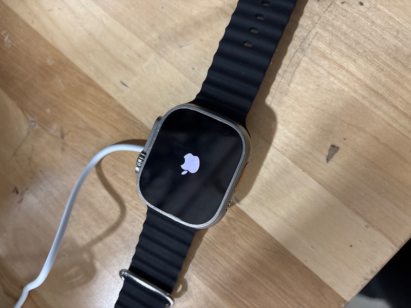 Photo 1 of *** DOESNT HOLD CHARGE **OVER HEATS **Apple Watch Ultra [GPS + Cellular 49mm] Titanium Case with Midnight Ocean Band, One Size (Renewed Premium)