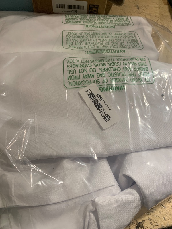 Photo 1 of Fitable White Tablecloths for Rectangle Tables, 6 Pack - 70 x 120 Inches - Reusable and Washable Table Clothes for 6-8 Ft Tables, Polyester Fabric Table Covers for Wedding, Party, Banquet