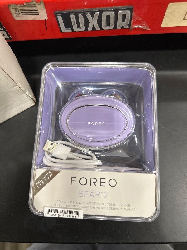 Photo 1 of *** PARTIAL SET *** FOREO Total Facelift Bundle - BEAR 2 Advanced Microcurrent Facial Device + SUPERCHARGED SERUM 2.0 1 oz + SUPERCHARGED HA+PGA Triple Action Intense Moisturizer 0.5 oz - Anti Aging - Skin Care Tools