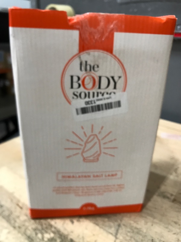 Photo 1 of **FOR PARTS ELECTRICAL HAS A SHORT** The Body Source Himalayan Salt Lamp 6-8 Inches (4-7lb) | Includes Dimmer Switch | Natural Salt Rock Lamp with Handcrafted Wooden Base & Night Light (Bulb Replacement)