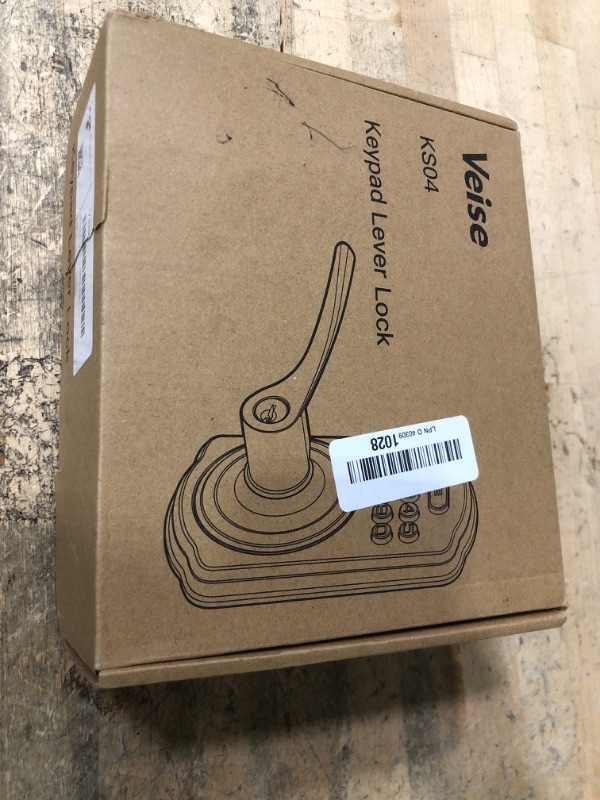 Photo 1 of **FOR PARTS ONLY/NON-FUNCTIONAL** Veise Keypad Door Lock with Handle, Keyless Entry for Front Door & Bedroom, Electronic Lock with Code, Auto-Locking, Easy Installation, Passage Mode, Satin Nickel