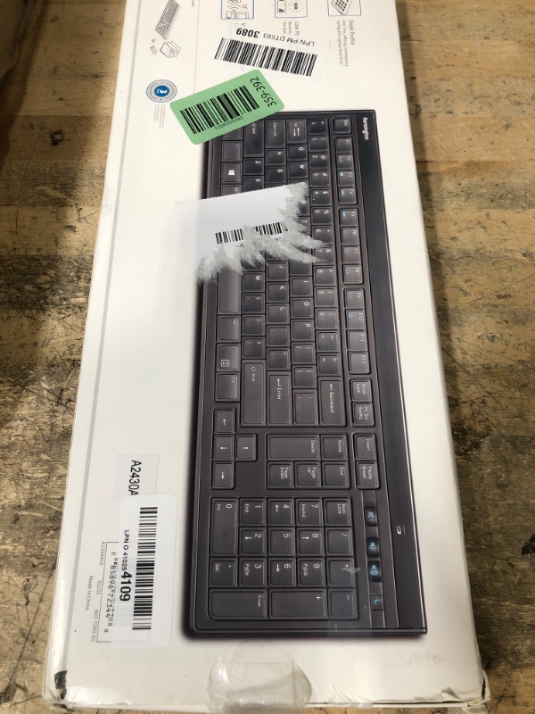 Photo 1 of **MISSING A PART** Kensington Slim Type Wireless Quiet Keyboard (K72344US), Black