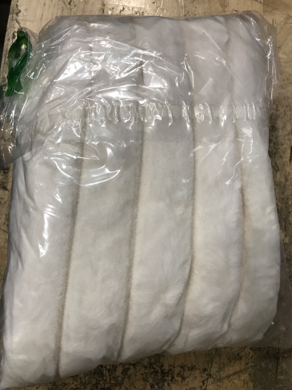 Photo 1 of 12x20 Throw Pillow Covers Set of 2, Decorative Faux Fur Covers for Bed, Couch Soft Fluffy Pillow Cover with Velvet Back for Living Room, Neutral Home Décor Accent for Sofa - Cream White