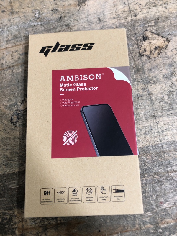 Photo 1 of [2 Pack] Ambison Matte Glass Screen Protector Designed for iPhone 16e/iPhone 14/iPhone 13/13 Pro, Install Frame/Bubble Free/Anti-Glare&Fingerprint, 9H Tempered Glass Clear for iPhone 16e/14/13 Pro 6.1inch