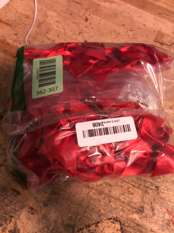 Photo 1 of 100 PCS Bows for Gift Wrapping, 2.75" Satin Ribbon Bows with Double-Sided Tape, Small Bows for Crafts, Bow Decor, Mini Bows Decorations for Party Baby Shower Birthday Wedding (Red)