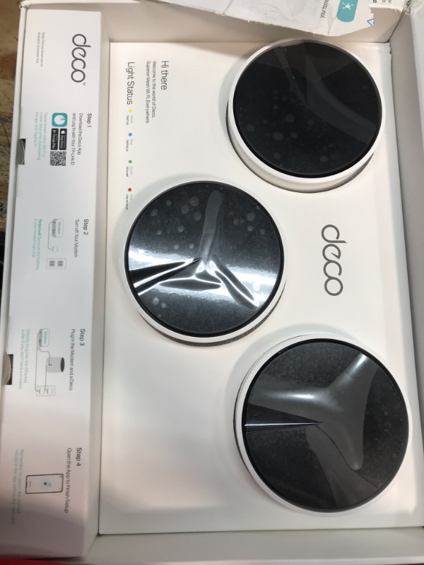 Photo 1 of TP-Link Deco X55 Pro AX3000 Whole Home Wi-Fi 6 Mesh System - Coverage up to 6500 Sq.Ft & up to 150 Devices, 2x2.5G WAN/LAN Ports, 4 Streams, Wired Ethernet Backhaul, Ideal for 1Gig+ Internet, 3-Pack