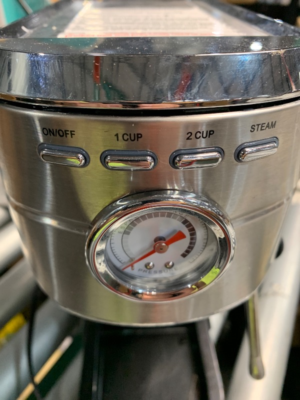 Photo 1 of (used)(see images) CASABREWS CM5418 Espresso Machine 20 Bar, Compact Espresso Maker with Steam Milk Frother, Stainless Steel Coffee Machine with 34oz