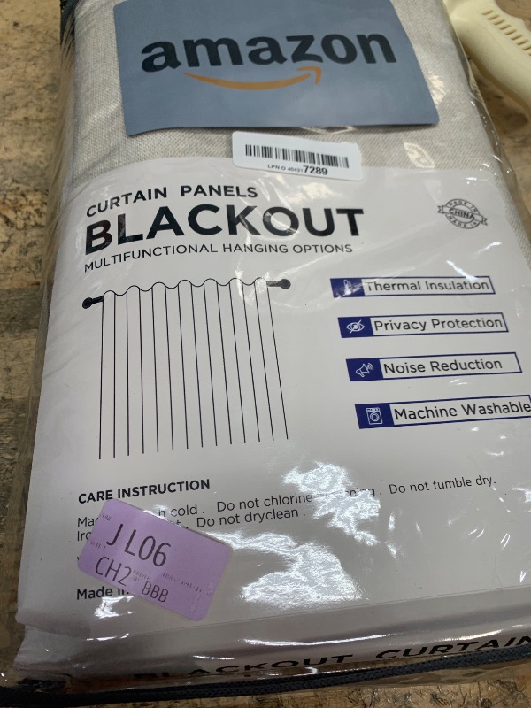 Photo 1 of 100% Blackout Shield Linen Blackout Curtains for Bedroom 108 Inches Long, Back Tab/Rod Pocket Living Room Drapes, Thermal Insulated Blackout Curtains 2 Panels Set, 50" W x 108" L,Cream