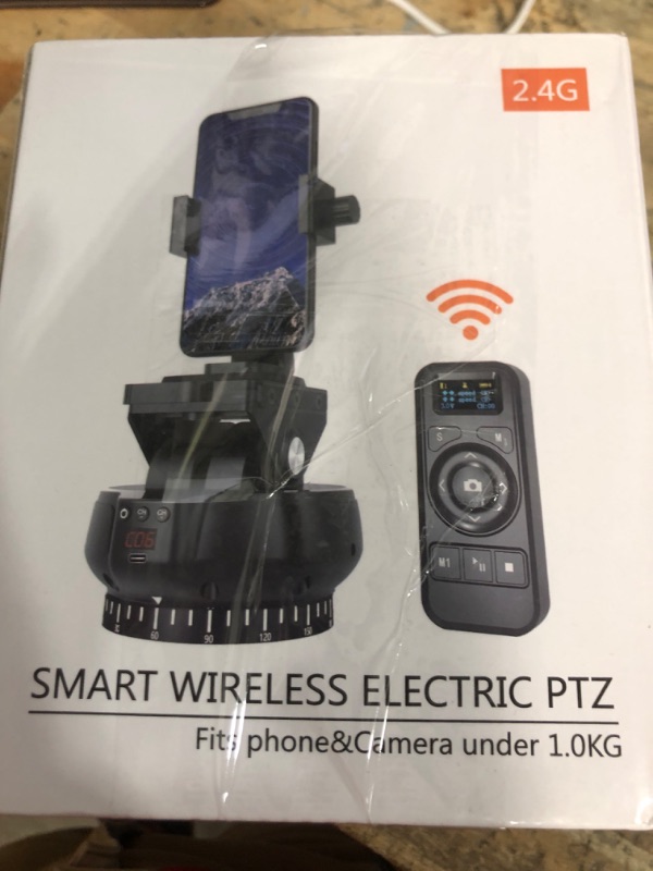 Photo 1 of 2.4G Electronic Camera Tripod Head, Motorized Panoramic Tripod Head + 360° Rotation + Tilt ±35° + Remote Control, Works with Mobile Phone, DSLR Camera