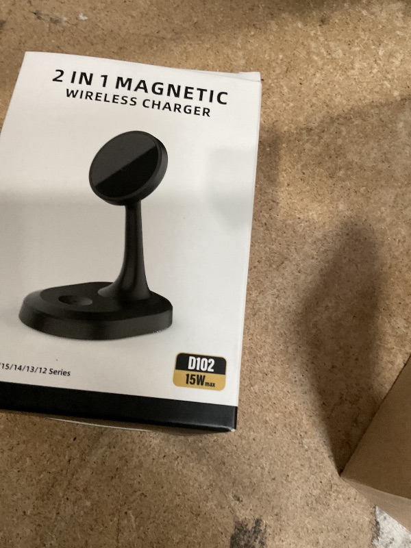 Photo 1 of 3 in 1 Magnetic Wireless Charging Station Apple Devices 15W Fast Mag-Safe Charger Stand Wireless Charger Station for iPhone16 15 14 13 12 Pro/Pro Max/Plus/Mini AirPods 2/3/Pro iWatch Series