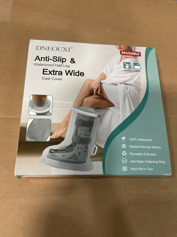 Photo 1 of Waterproof Extra Wide Cast Covers for Shower Leg with Upgraded Non-Slip Bottom, Extra Large Cast Protector for Shower Foot Ankle, Watertight Leg Cast Cover for Plus Size Adults Surgery Casts Boots