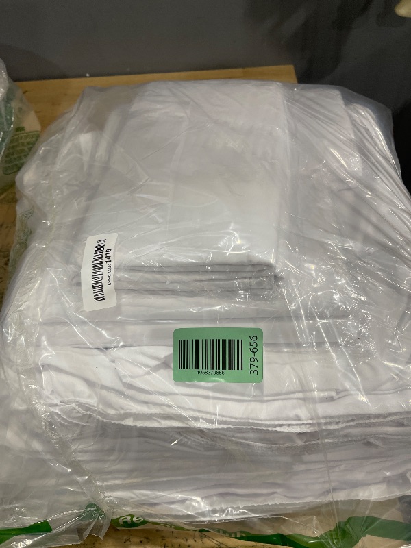 Photo 1 of 10 Pack White Table Cloth Rectangle Table Cloths for 8 Foot Rectangle Tables 60 X 126 Inch Washable Polyester Table Covers, Reusable & Wrinkle Resistant for Weddings, Parties, Events, and Everyday Use