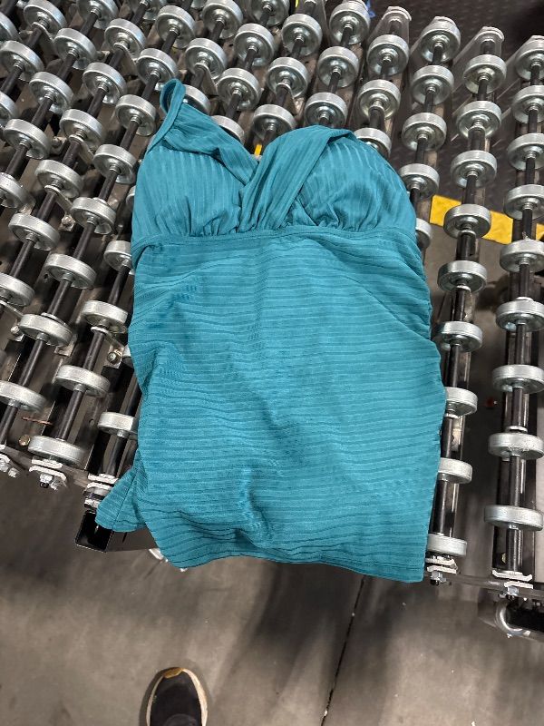 Photo 1 of **TOP ONLY***MiYang Twist Front Tankini Swimsuits for Women 2025 Flattering Tummy Control Ribbed Two-Piece Bathing Suits, SMALL