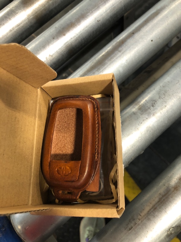 Photo 1 of (SPARE PARTS) ALEACAR Premium Leather Key Fob Cover with Keychain, Accessories for Toyota, Protector and Fits Camry 2025, Tundra 2022-2025, Tacoma, Sequoia, Sienna, 2024 RAV4, Highlander, Corolla Cross (Brown)