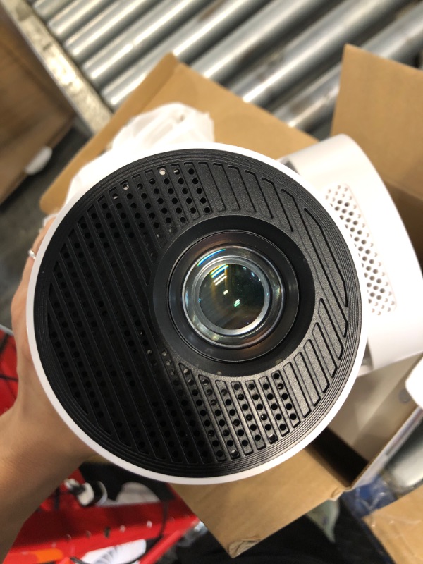 Photo 1 of ?Electric Focus?Mini Projector with WiFi 6 and Bluetooth 5.4, Smart Portable Projector 4k Support, 5W Soundbase Speaker, Auto Keystone 180° Rotation, Home Outdoor Movie Proyector HY300Ultra