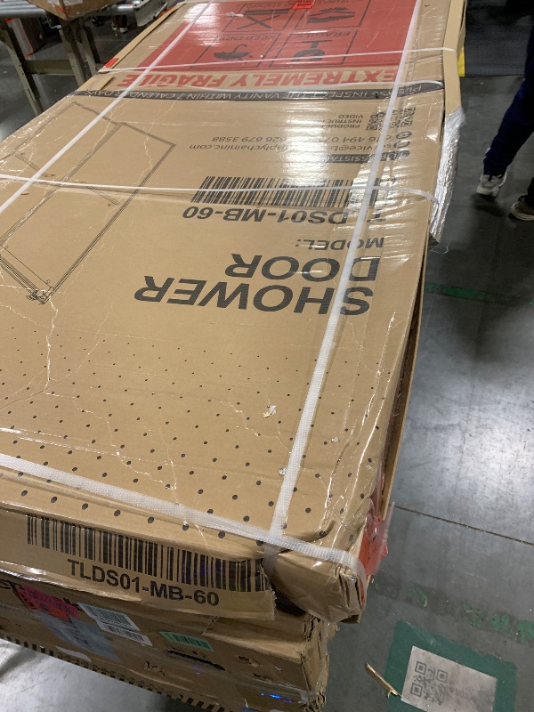 Photo 1 of GETPRO Frameless Shower Door 57-60" W x 79" H, Double Sliding Bathroom Shower Doors 3/8 Inch Clear Tempered Glass Door for Walk-in Shower with Soft Close and Width Adjustable Matte Black