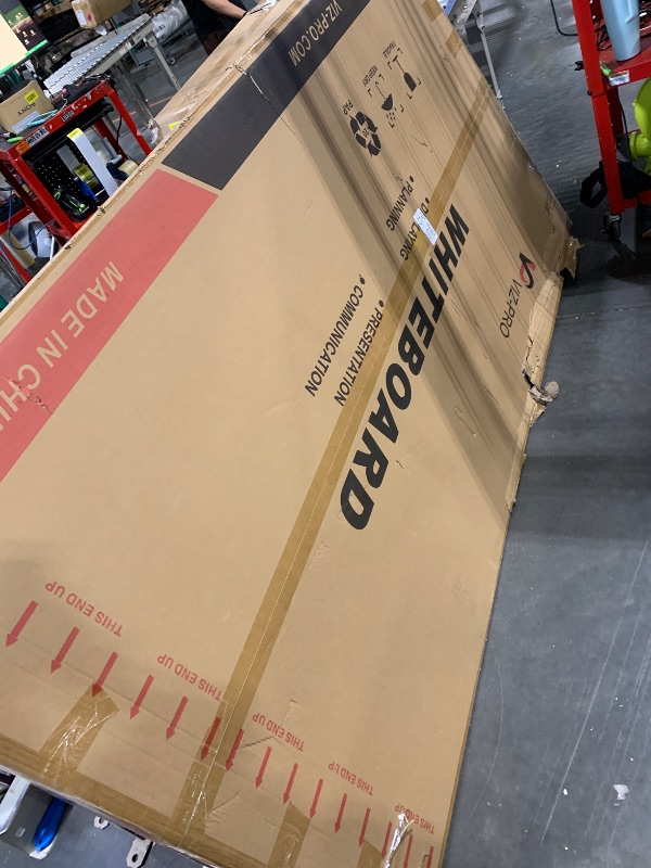 Photo 1 of **dented**VIZ-PRO Double-Sided Magnetic Mobile Whiteboard, 96 x 48 Inches, Rolling Dry Erase Board Easel Stand on Wheels with Aluminium Frame for School Office Home 8' x 4'
**missing legs**
