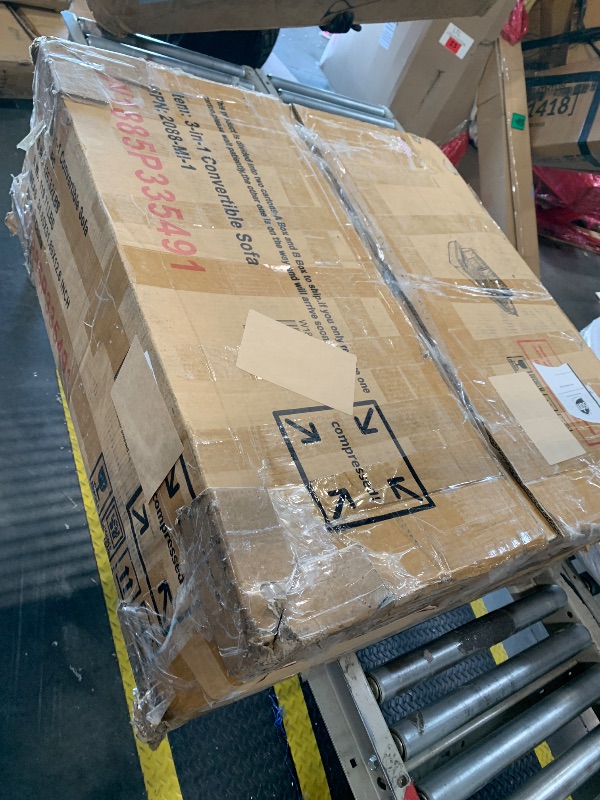 Photo 1 of ***MISSING HARDWARE***Queen Size Convertible Sofa Bed 3 in 1 Oversized Cloud Loveseat Sleeper Sofabed Pull Out Couch Bed w/Thickness Cushions, 73.2" Love Seat Lounge Chaise Daybed with Soft Armrest for Living Room Office