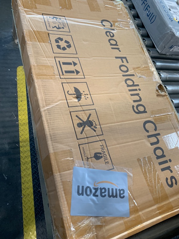 Photo 1 of ***ONLY TWO - PARTIAL SET***
Real Relax Acrylic Folding Chairs, Foldable & Stackable Clear Chairs with Metal Chrome Frame, Indoor and Outdoor, for Home, Office, Party & Events, Set of 6,Transparent