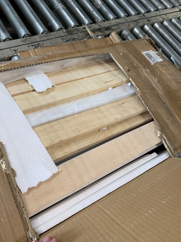 Photo 1 of ***MISSING HARDWARE****Merax King Bed Frames Traditional Town and Country Style Pinewood Vintage Bed,White